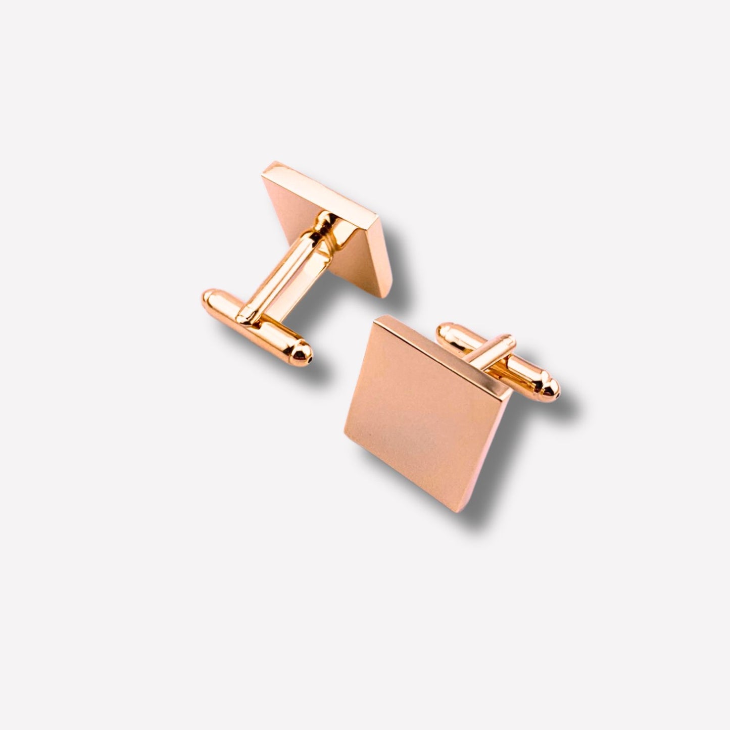 Vierkante Manchetknopen Rosegoud