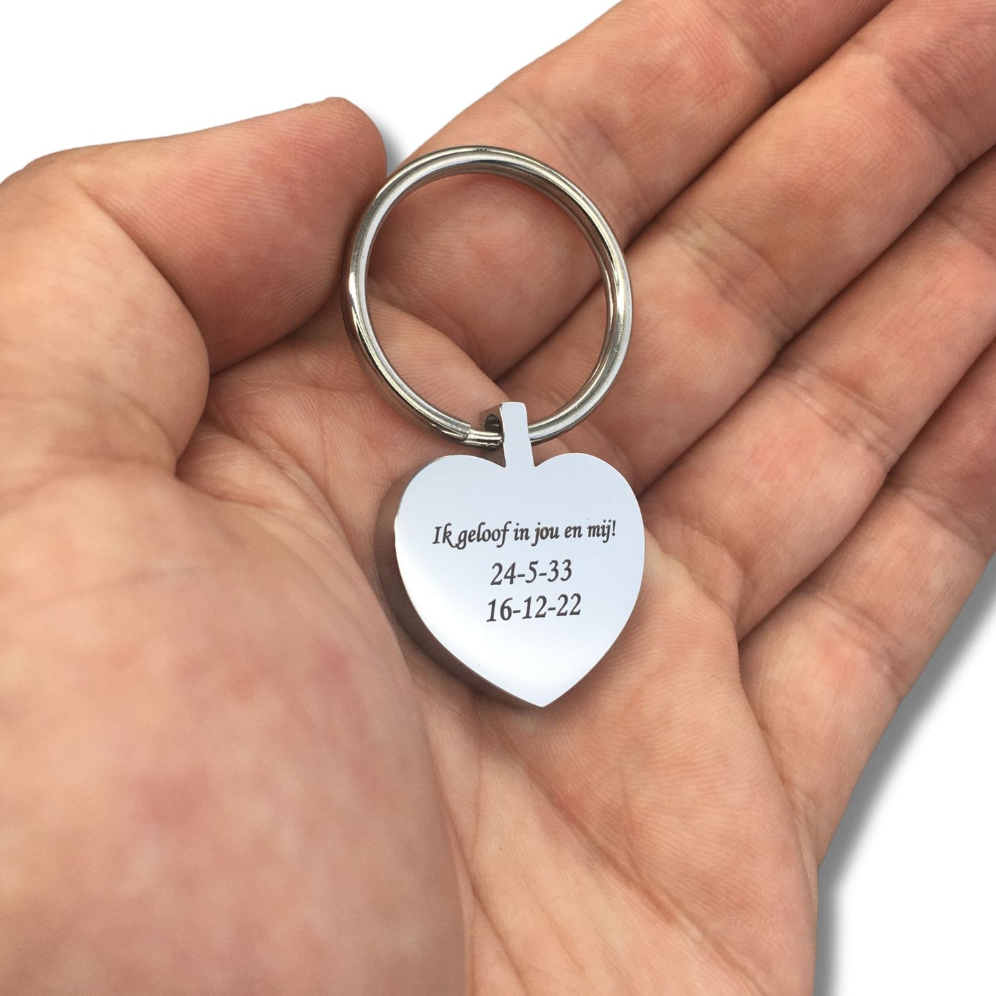 Vingerafdruk Sleutelhanger Hart Deluxe