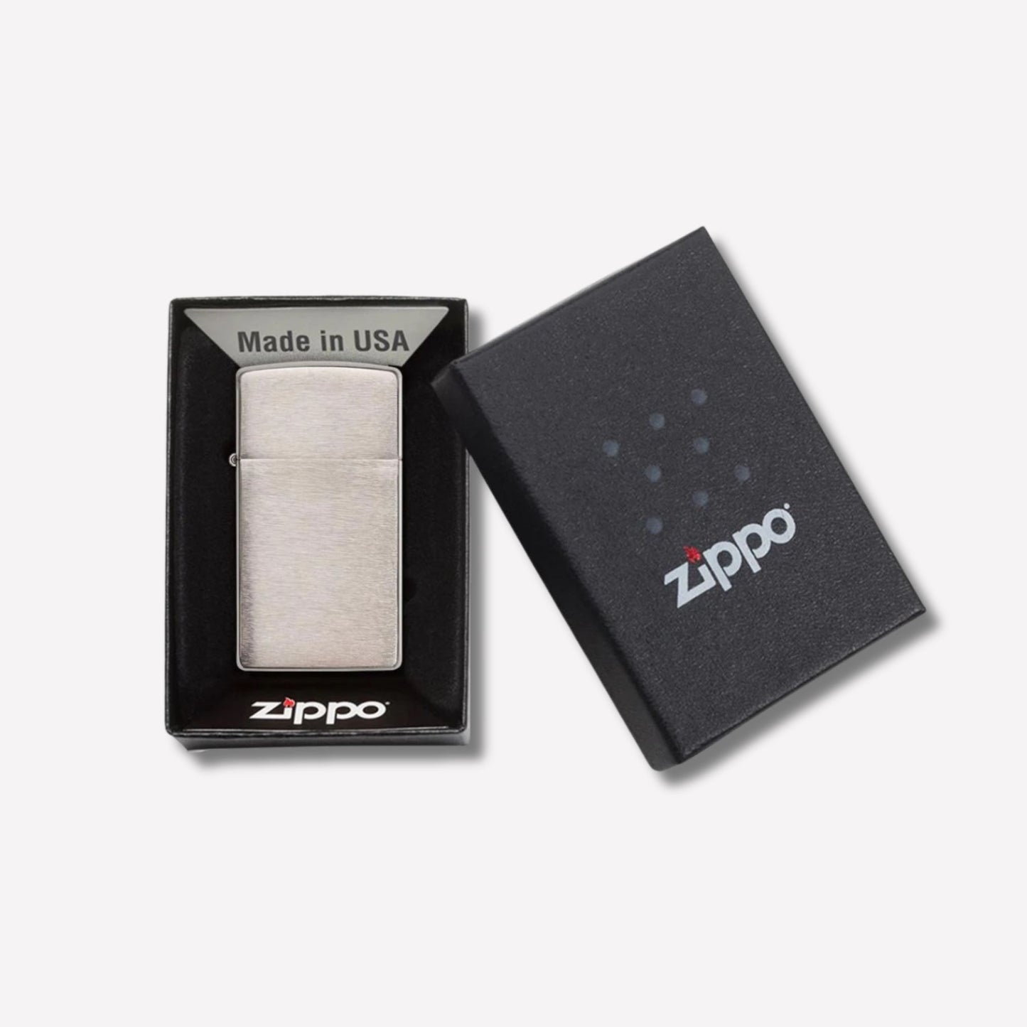 Zippo Slim Brushed Chrome Benzine Aansteker