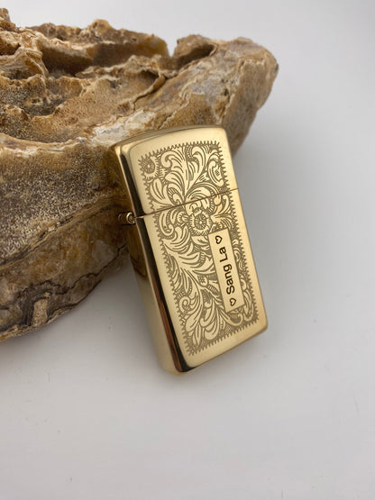 Zippo Benzine Aansteker Slim Venetian Brass