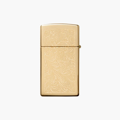 Zippo Benzine Aansteker Slim Venetian Brass